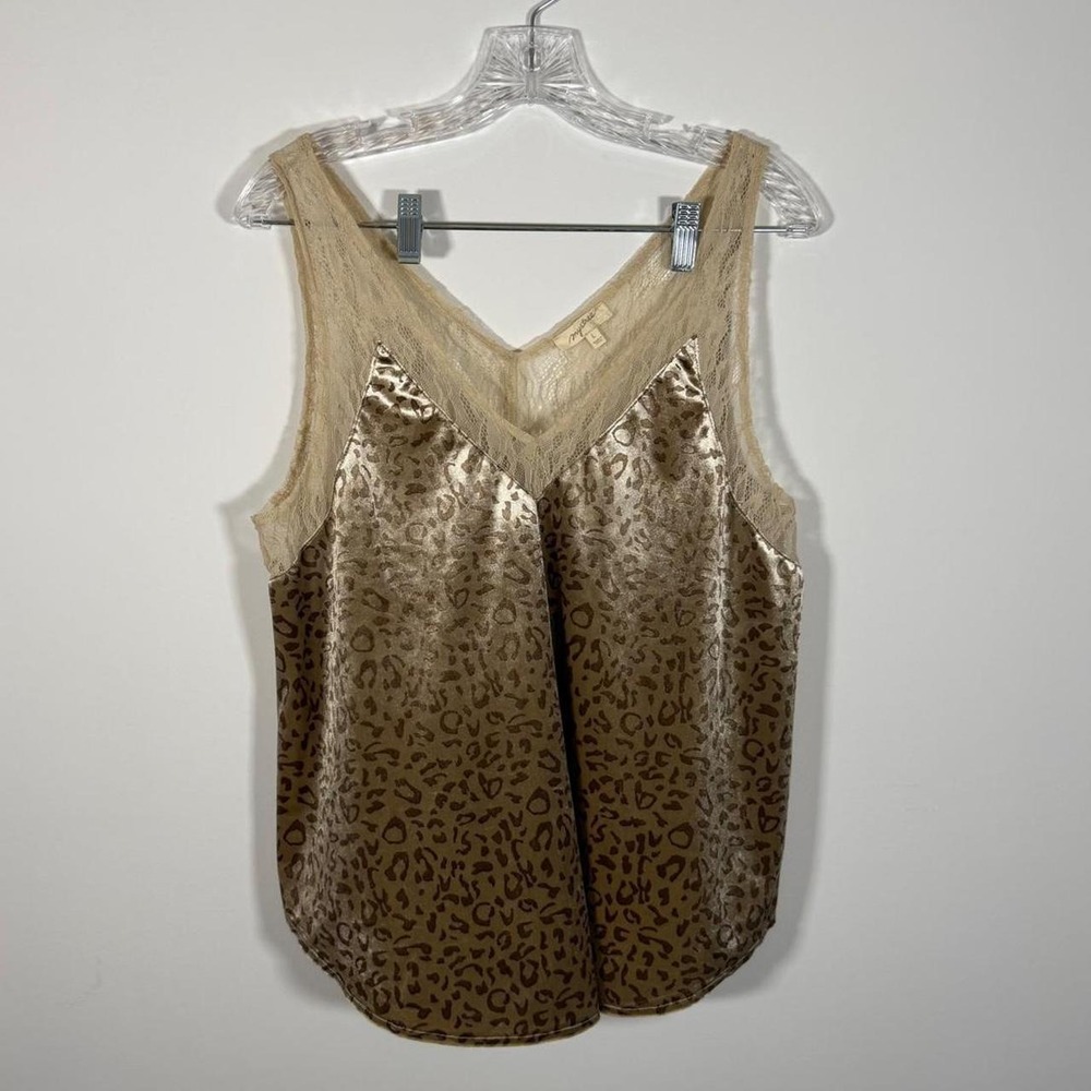 Y2K leopard print lace tank top